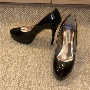 Steve Madden Black Patent Platform Stiletto Pumps
